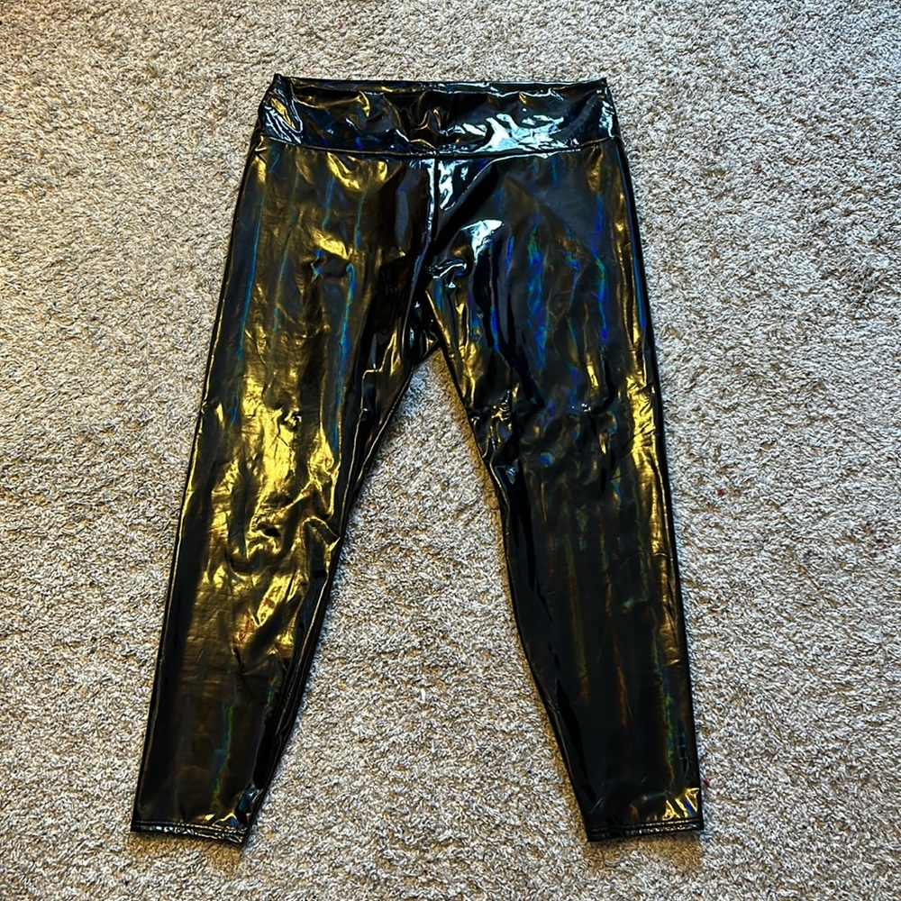 Faux leather pants